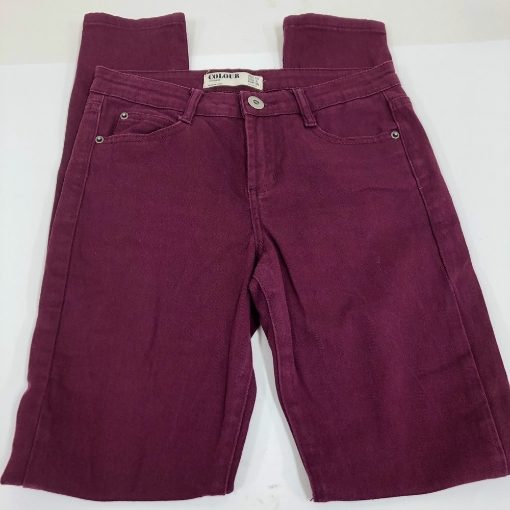 Cotton On Colour Jeans Straight Sz 6 red violet